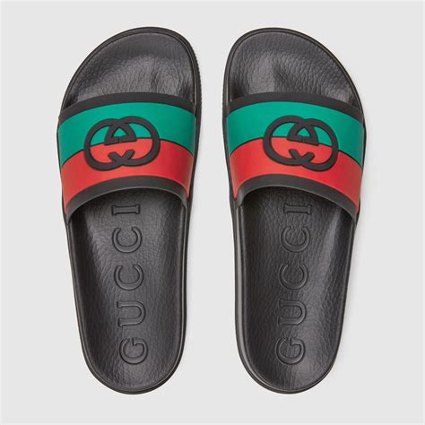 gucci mens alides|men's Gucci slides on sale.